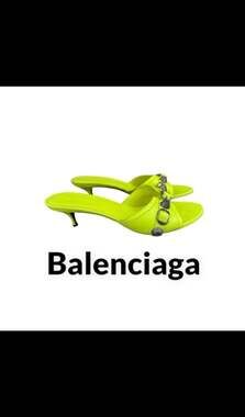 PRICE ⬇️ Balenciaga Cagole 50mm Sandal in Neon Yellow, Size US 10.